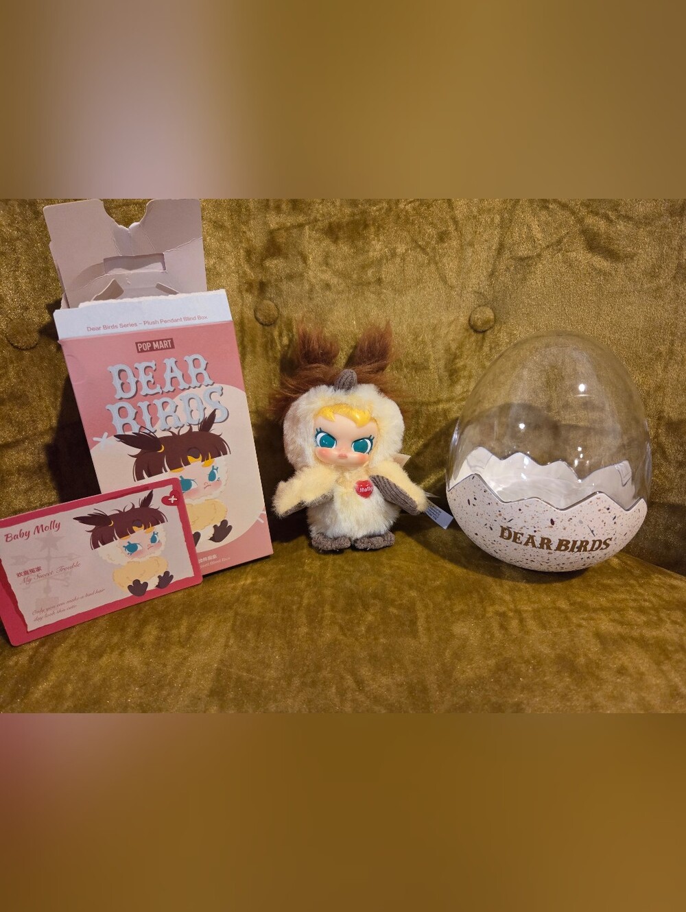 POPMART Dear Birds Baby Molly My Sweet Trouble Blind Box Plush Pendant Egg